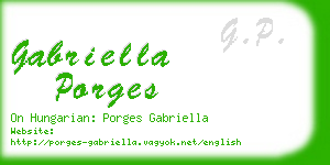 gabriella porges business card
